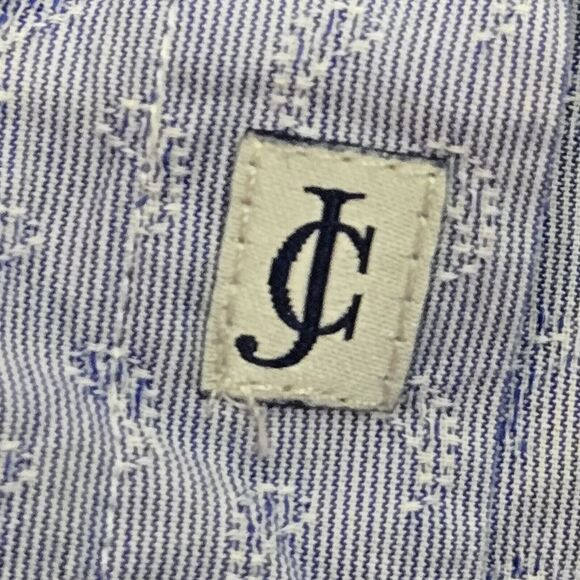 James Campbell XL Mens Shirt Blue Short Sleeve Cotton Casual Button Up - Picture 9 of 12